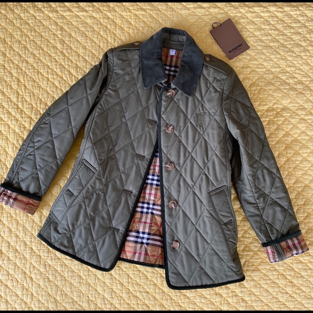 Burberry Monogram Motif Diamond Quilted Jacket, size Small (S), worn once!